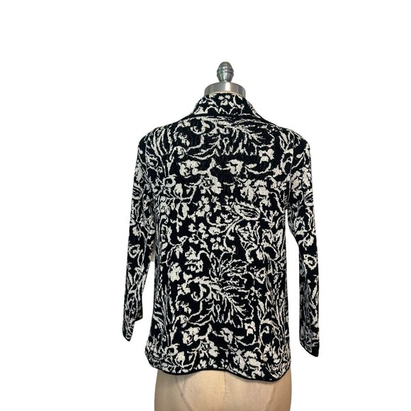 Anthropologie Ett:Twa Sweater Cardigan Blazer Reversible Floral XS NWT - Picture 4 of 6